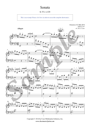 Sonata in E Major, K 531, L 430
