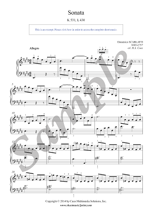 Scarlatti : Sonata K 531, L 430