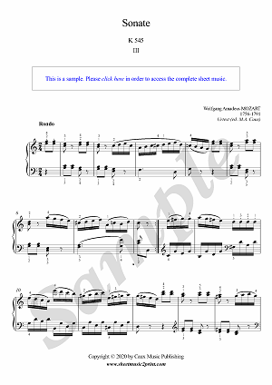 Sonata in C Major, K 545 (3/3 : Rondo) -- Urtext