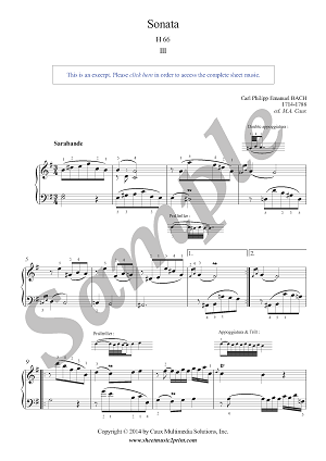 Sonata in E minor, H 66, W 62/12 (3/5)