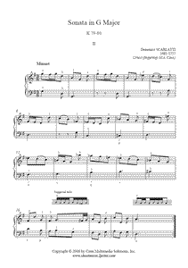 Scarlatti : Sonata K 79-80 (II)