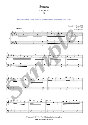 Sonata in A Major, K 83, LS 31 (2/2)