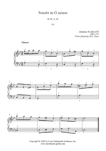 Scarlatti : Sonata K 88, L 36 (IV)