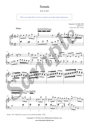 Scarlatti : Sonata K 9, L 413