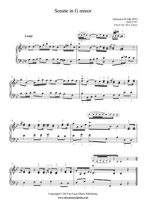 Sonata in G minor -- Urtext