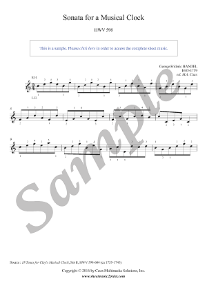 Sonata in C Major for a Musical Clock, HWV 598