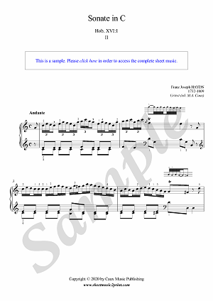 Sonata in C Major, Hob. XVI:1 (2/3 : Andante) -- Urtext