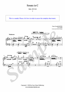 Haydn : Sonata Hob. XVI:10 (1/3 : Moderato)