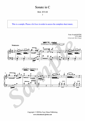 Sonata Hob. XVI:10 (1/3 : Moderato) -- Urtext