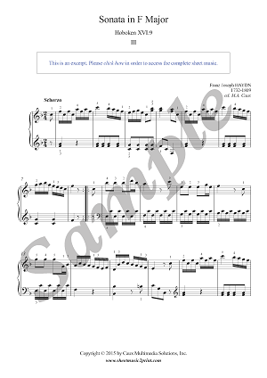 Sonata in F Major, Hob. XVI:9 (3/3)