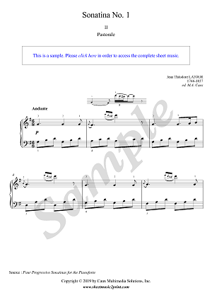 Sonatina No. 1 in C Major (2/3 : Pastorale)