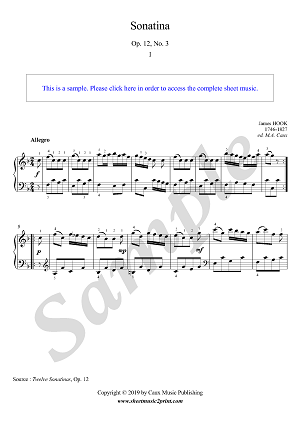 Hook : Sonatina in F Major, Op. 12, No. 3 (I : Allegro)
