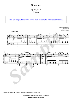 Sonatina in G Major, Op. 151, No. 1 (3/3 : Rondo)