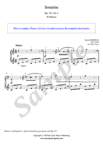 Diabelli : Sonatina Op. 151, No. 1 (2/3 : Scherzo)