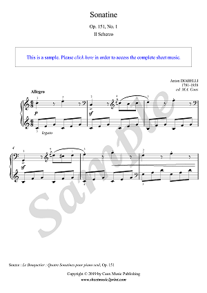 Sonatina in G Major, Op. 151, No. 1 (2/3 : Scherzo)