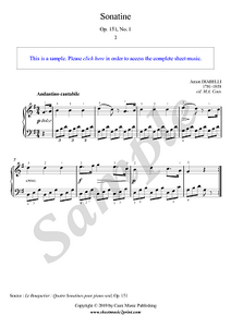 Diabelli : Sonatina Op. 151, No. 1 (1/3 : Andantino cantabile)