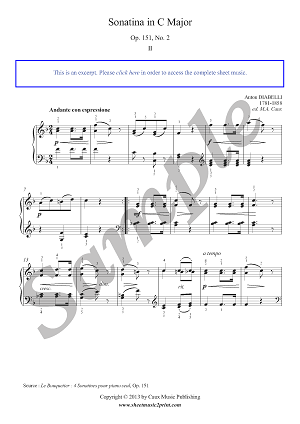 Sonatina in C Major, Op. 151, No. 2 (2/3)
