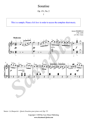 Sonatina in C Major, Op. 151, No. 2 (1/3 : Moderato)
