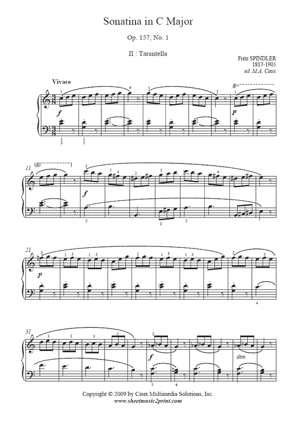 Spindler : Sonatina Op. 157, No. 1 (II)