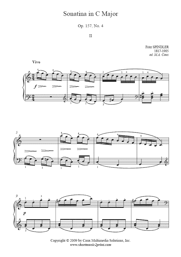 Spindler : Sonatina Op. 157, No. 4 (II)