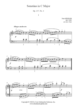 Sonatina in C Major, Op. 157, No. 4 (I : Allegro moderato)