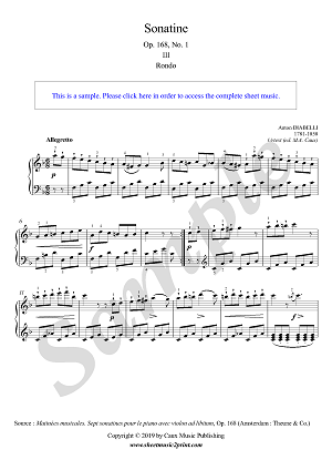Diabelli : Sonatina Op. 168, No. 1 (3/3 : Rondo)