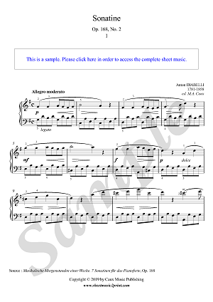 Sonatina in G Major, Op. 168, No. 2 (1/3 : Allegro moderato)
