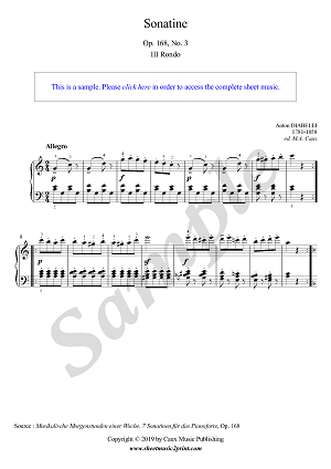 Diabelli : Sonatina Op. 168, No. 3 (3/3 : Rondo)