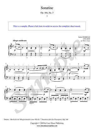 Sonatina in C Major, Op. 168, No. 3 (1/3 : Allegro moderato)