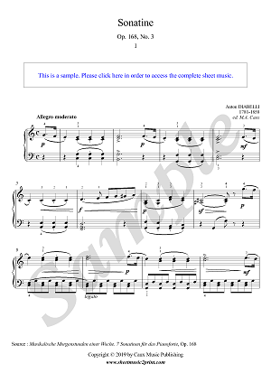 Diabelli : Sonatina Op 168, No 3 (1/3)