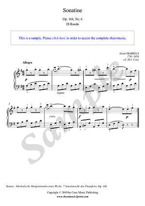 Sonatina in G Major, Op. 168, No. 6 (3/3 : Rondo)