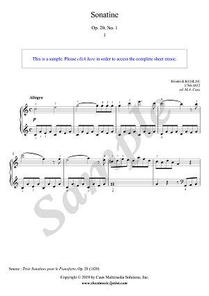 Sonatina in C Major, Op. 20, No. 1 (1/3)