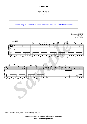 Kuhlau : Sonatina Op. 20, No. 1 (1/3)
