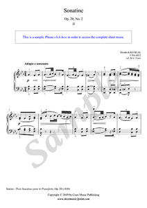 Kuhlau : Sonatina in G Major, Op. 20, No. 2 (2/3 )