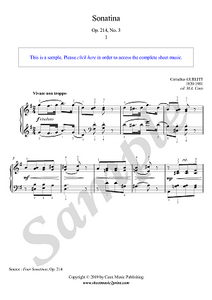 Gurlitt : Sonatina Op. 214, No. 3 (1/3 : Vivace non troppo)