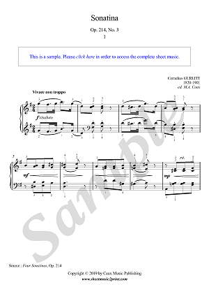 Sonatina in G Major, Op. 214, No. 3 (1/3 : Vivace non troppo)