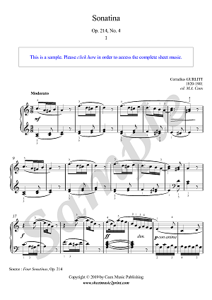 Sonatina in A minor, Op. 214, No. 4 (1/3 : Moderato)