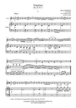Sonatina Op. 36, No. 1 (I) - Arranged by F. Seitz