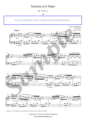 Sonatina Op. 36, No. 2 (3/3)