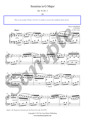 Clementi : Sonatina Op. 36, No. 2 (3/3)