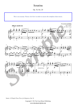 Sonatina in C Major, Op. 36, No. 20