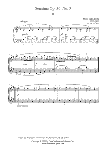 Clementi : Sonatina Op. 36, No. 3 (II)