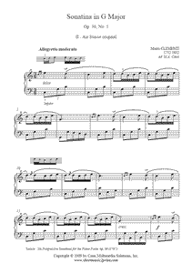 Clementi : Sonatina Op. 36, No. 5 (II)