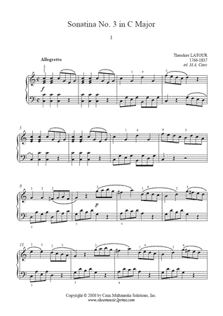 Sonatina No. 3 in C Major (I : Allegretto)