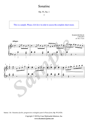Sonatina in C Major, Op. 55, No. 1 (1/2 : Allegro)