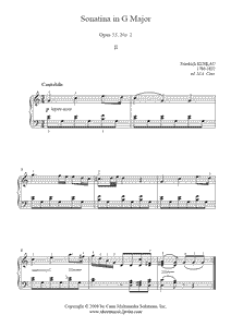 Kuhlau : Sonatina Op. 55, No. 2 (II)