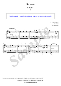 Kuhlau : Sonatina Op. 55, No. 2 (1/3 : Allegretto)