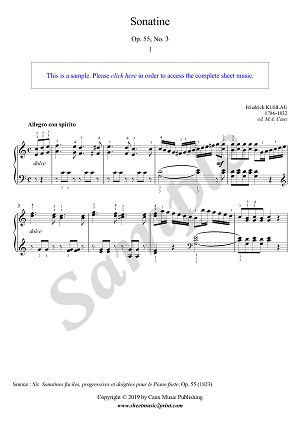 Sonatina in C Major, Op. 55, No. 3 (1/2 : Allegro con spirito)