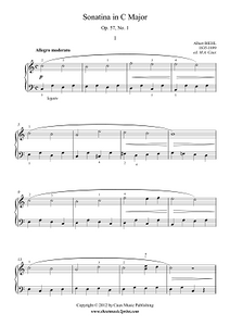 Biehl : Sonatina Op. 57, No. 1
