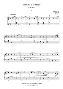 Biehl : Sonatina Op. 57, No. 4